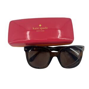 KATE SPADE NEW YORK Atalia Square Sunglasses Dark Havana With Case 52 23 140 NEW